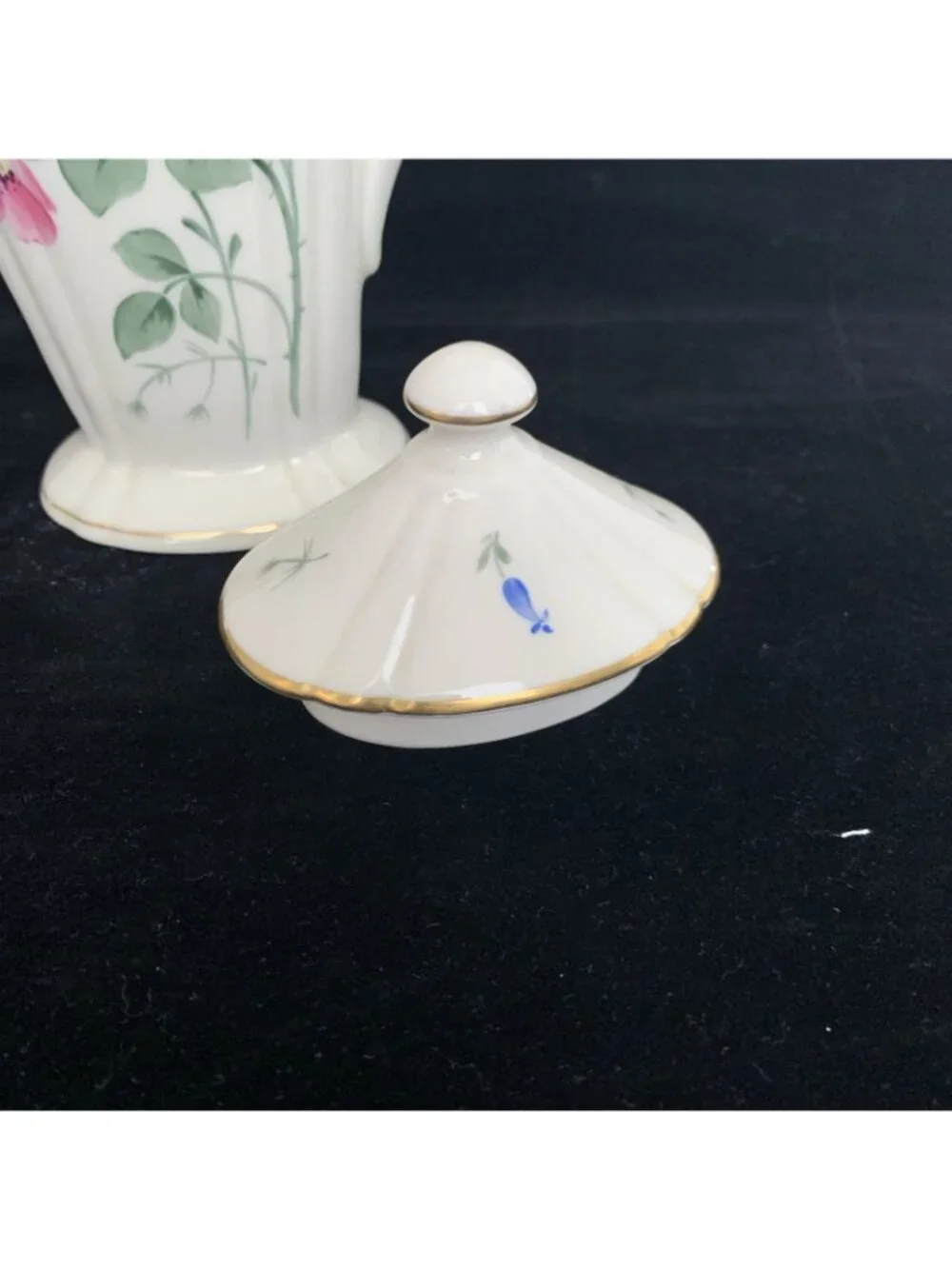Vintage Frederik Lunning Coffee Pot 1037 E Challinor Signed Floral Porcelain 7.5 - Picture 7 of 12